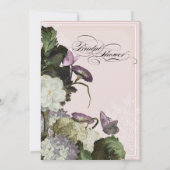 Morning Glory Hydrangea Bridal Shower Kaart (Achterkant)