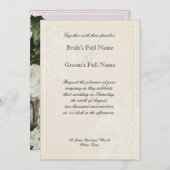 Morning Glory Hydrangea Bruiloft Nodig Lavendel ui Kaart (Voorkant / Achterkant)