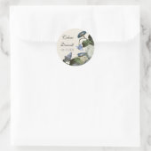 Morning Glory Hydrangea Bruiloft Sticker of Seal (Tas)