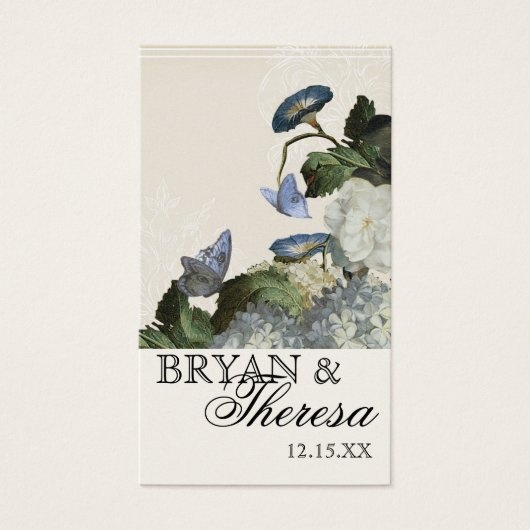 Morning Glory Hydrangea - Labels voor cadeaus Visitekaartje (Voorkant)
