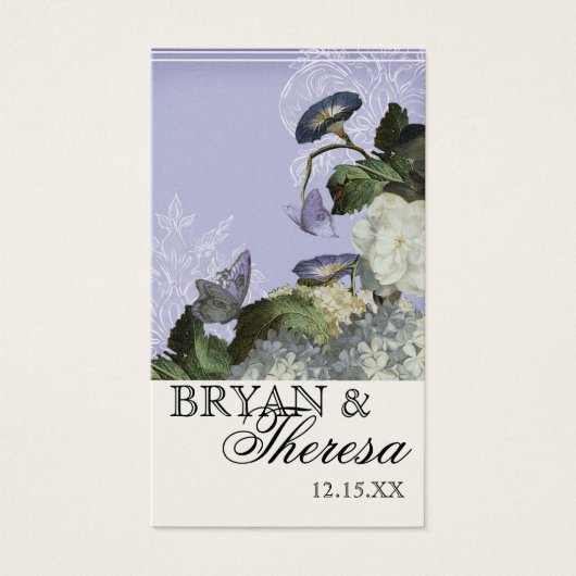 Morning Glory Hydrangea - Labels voor cadeaus Visitekaartjes (Voorkant)