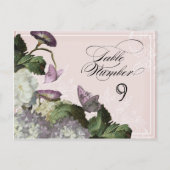 Morning Glory Hydrangea - Tafelzitnummers Briefkaart (Voorkant)