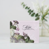 Morning Glory Hydrangea - Wedding Briefkaart RSVP (Staand voorkant)