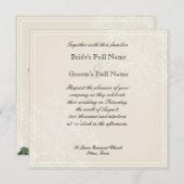 Morning Glory Hydrangea Wedding Invitation - Blue Kaart (Voorkant / Achterkant)