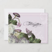 Morning Glory Hydrangea Wedding Reception nodigt u Kaart (Achterkant)