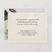 Morning Glory Hydrangea Wedding Reception nodigt u Kaart (Voorkant / Achterkant)