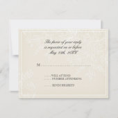 Morning Glory Hydrangea Wedding RSVP Response Kaar (Voorkant)