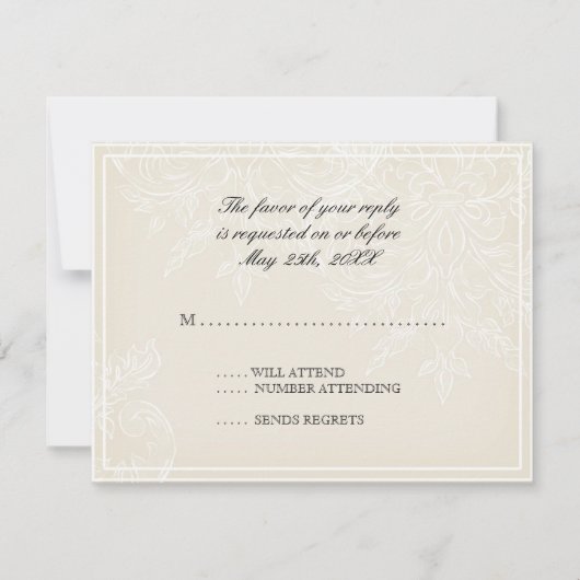 Morning Glory Hydrangea Wedding RSVP Response Kaar Kaartje (Voorkant)