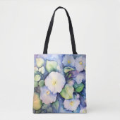 Morning Glory in Shades of Blue Canvas tas (Voorkant)