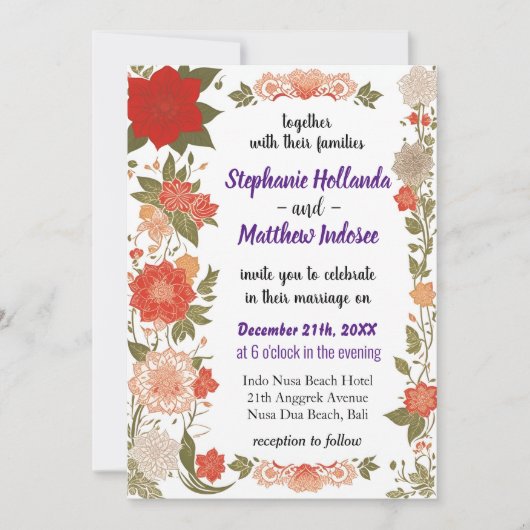 Morning Glory in Tapestry of Matrimonial Unions - Kaart (Voorkant)