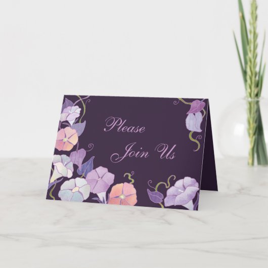 Morning Glory: Kaart voor huwelijksuitnodiging (Voorkant)