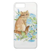 Morning Glory Kat op een iPhone Case (Achterkant)