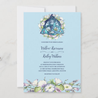 Morning Glory Keltisch Blauw Triquetra Handfasting Kaart