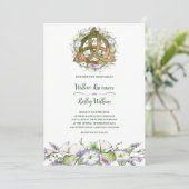 Morning Glory Keltisch Sinaasappel Triquetra Handf Kaart (Staand voorkant)