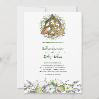 Morning Glory Keltisch Sinaasappel Triquetra Handf Kaart