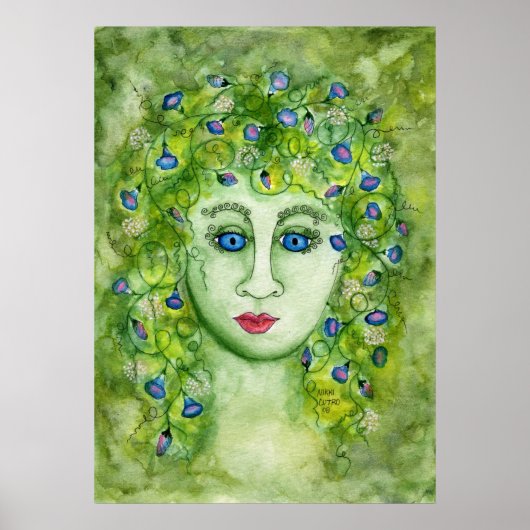 Morning Glory Nymph Poster (Voorkant)