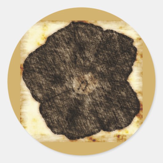 Morning Glory Old Time Sketch Ronde Sticker (Voorkant)