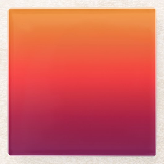 Morning Glory Ombre Gradient Glazen Onderzetter (Voorkant)