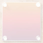 Morning Glory Ombre Gradient Glazen Onderzetter (Achterkant)