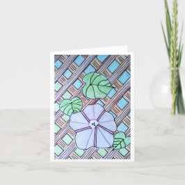 Morning Glory op een Trellis Blank Wenskaart Bedankkaart