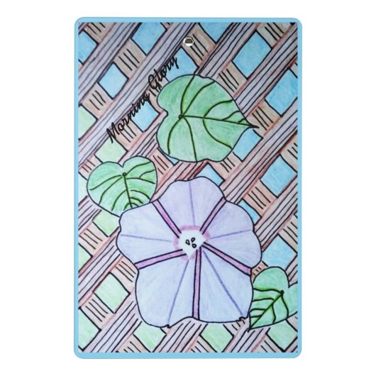 Morning Glory op Trellis klembord (Achterkant)