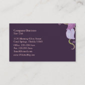 Morning Glory Paarse monogram Visitekaartje (Achterkant)