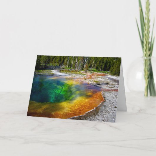 Morning Glory Pool Yellowstone Hartelijk dank Bedankkaart (Voorkant)