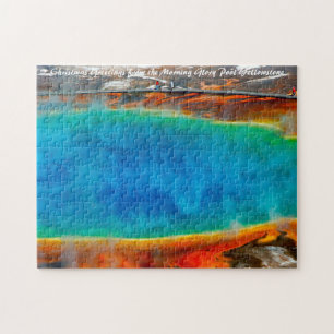 Morning Glory Pool Yellowstone. Kerstgroet Legpuzzel