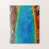 Morning Glory Pool Yellowstone kerstgroet Legpuzzel (Verticaal)