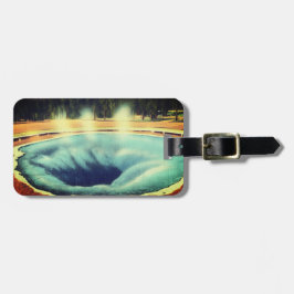 Morning Glory Pool, Yellowstone National Park Bagagelabel