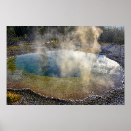 Morning Glory Pool, Yellowstone National Park Poster (Voorkant)