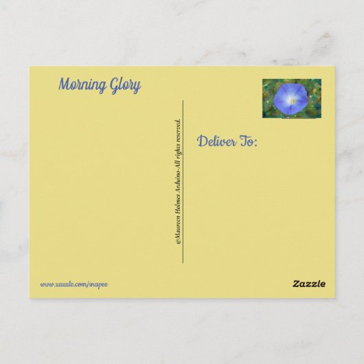 Morning Glory Post Kaart (Achterkant)