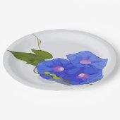 Morning Glory Purple Flowers waterverf Papieren Bordje (Gekanteld)