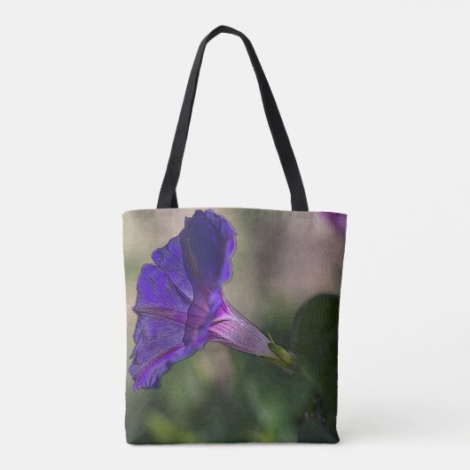 Morning Glory Purse Canvas tas - Bloem Mode tas (Achterkant)