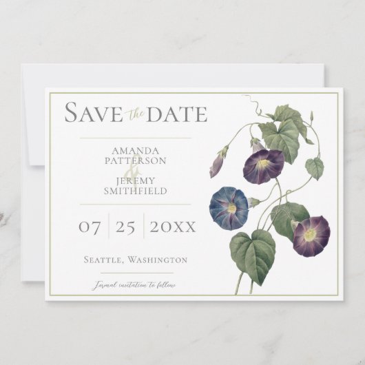 Morning Glory Save the Date (Voorkant)