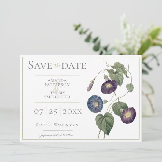 Morning Glory Save the Date (Staand voorkant)