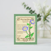 Morning Glory Seed Packet Briefkaart (Staand voorkant)