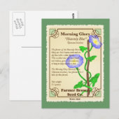 Morning Glory Seed Packet Briefkaart (Voorkant / Achterkant)