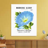 Morning Glory  Seed Packet Canvas Afdruk (Insitu (Woonkamer))