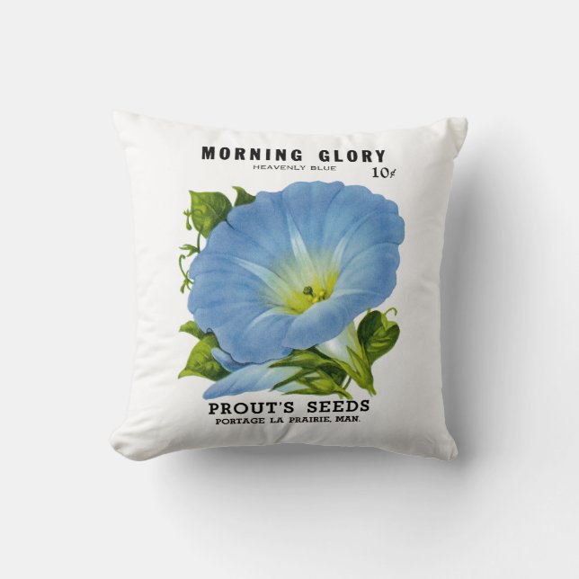 Morning Glory  Seed Packet Kussen (Voorkant)