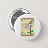 Morning Glory Seed Packet Ronde Button 5,7 Cm (Voorkant /achterkant)