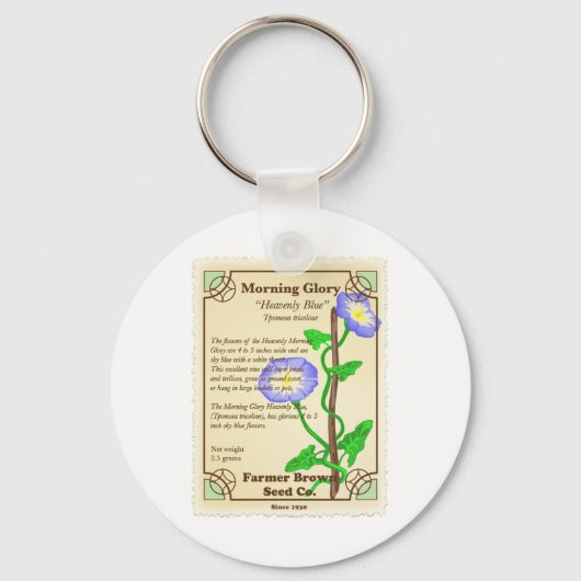 Morning Glory Seed Packet Sleutelhanger (Voorkant)