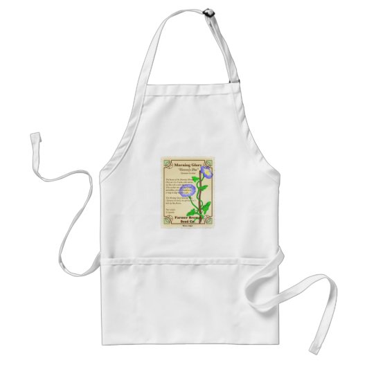 Morning Glory Seed Packet Standaard Schort (Voorkant)