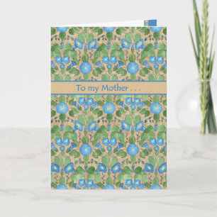 Morning Glory September Birthday Kaart, moeder Kaart