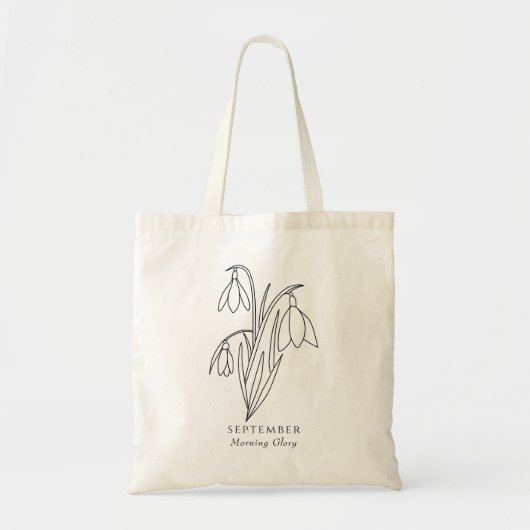 Morning Glory - September geboorte maand bloem Tote Bag (Voorkant)