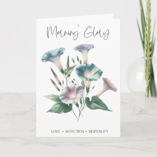 Morning Glory September Geboortebloem Verjaardag K Kaart (Voorkant)