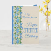 Morning Glory September Verjaardag: schoonmoeder Kaart (Gele Bloem)