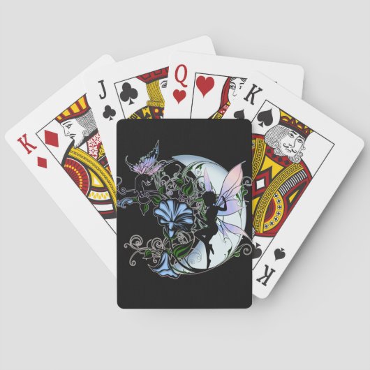 Morning Glory Shadow Fairy en Cosmic Cat Pokerkaarten (Achterkant)