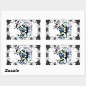 Morning Glory Shadow Fairy en Cosmic Cat Rechthoekige Sticker (Vel)