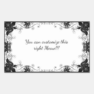 Morning Glory Shadow Fairy en Cosmic Cat Rechthoekige Sticker